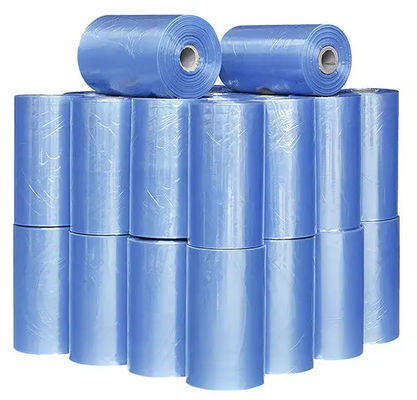 19 micrones PVC transparente de película de envoltura de contracción rollo de doblado central contracción a baja temperatura