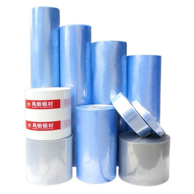 Película de revestimiento de PVC azul transparente Resistencia a la tracción ≥45Mpa 350 mm-810 mm