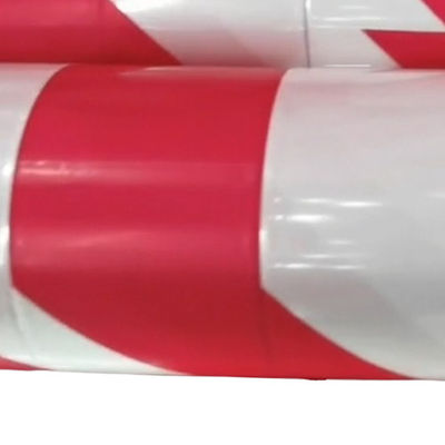 80 - 150 micrones de película protectora de PE LDPE HDPE cinta de advertencia roja y blanca