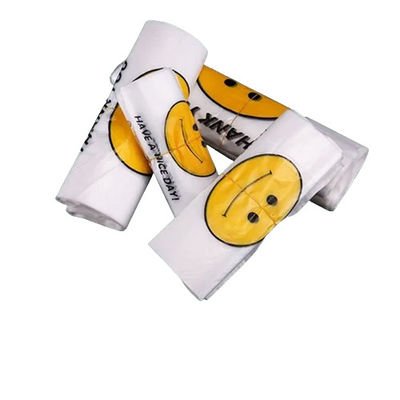 Bolsas de transporte de chalecos de plástico para alimentos impresos 13x19x23 para comestibles