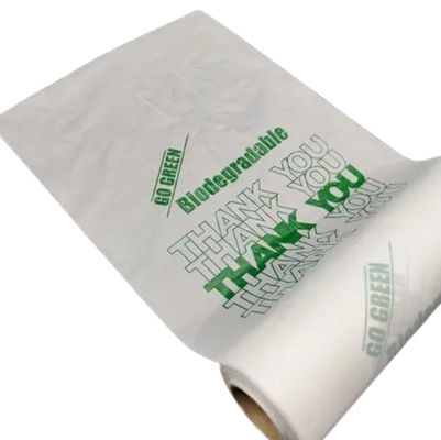 Bolsas de compras biodegradables personalizadas Bolsas de transporte de chalecos biodegradables de 13 micrones