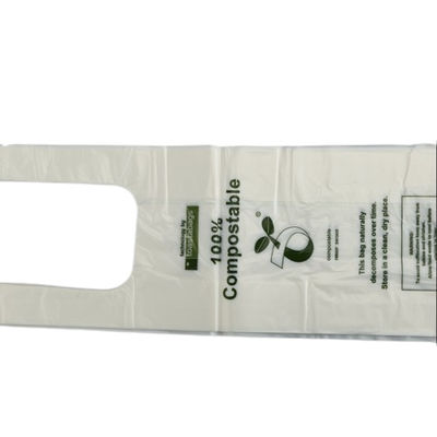 Bolsas de plástico biodegradables reutilizables para comestibles de color blanco verde