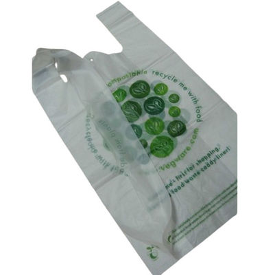 Bolsas de plástico biodegradables reutilizables para comestibles de color blanco verde