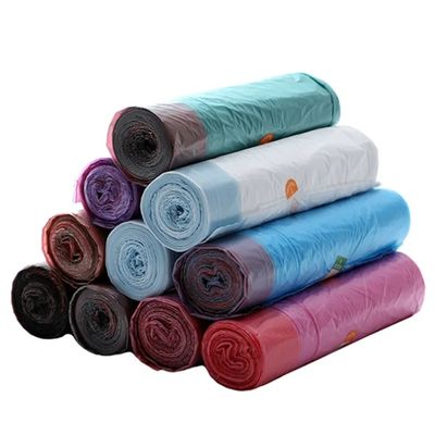 Bolsa de basura con cuerda de tirón de LDPE 0,04 mm de espesor