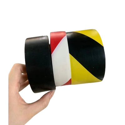 Tela de advertencia de circulación impresa con cinta BOPP en rollo negro y amarillo