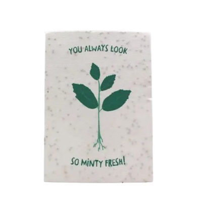 Papel de semillas recicladas que crecen Invitaciones de papel de semillas de flores incrustadas