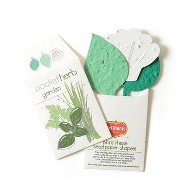 0.8mm Papel en blanco Semillas Incorporadas Tarjetas 100 Hojas Eco Amigable