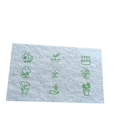 Papel biodegradable de semillas de flores incrustado Papel reciclado de semillas de flores silvestres vegetales