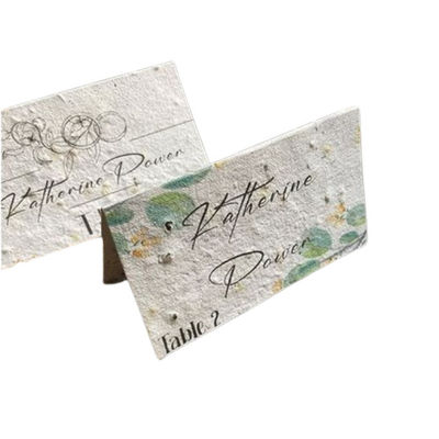 Papel de semillas incrustado de tamaño A5 imprimible Tarjetas de felicitación de semillas de color personalizado